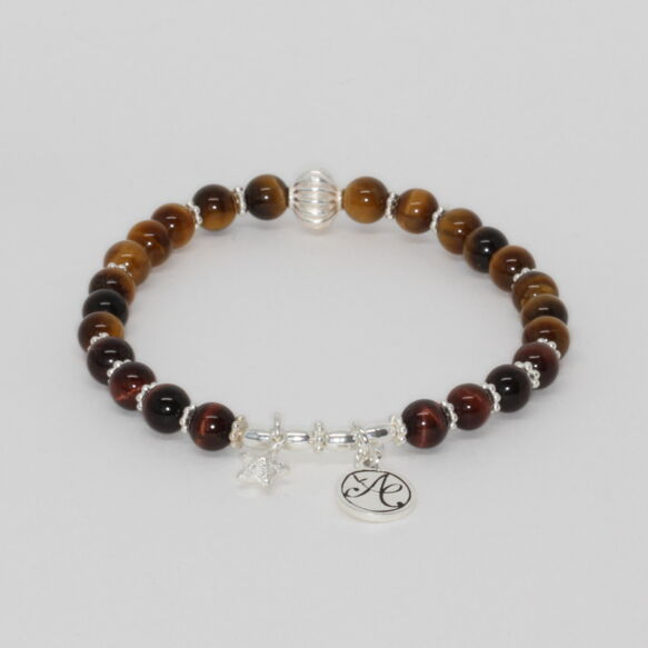 Armband aus Tigerauge mit Silber